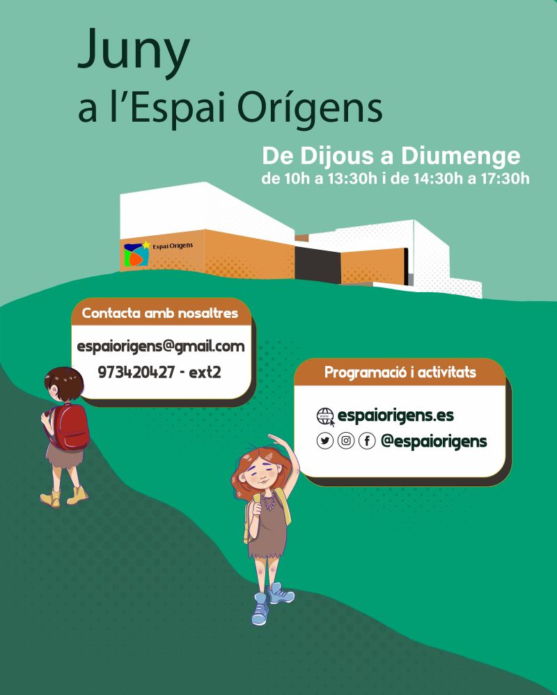 Horaris Centre Espai Orígens-Juny 2025