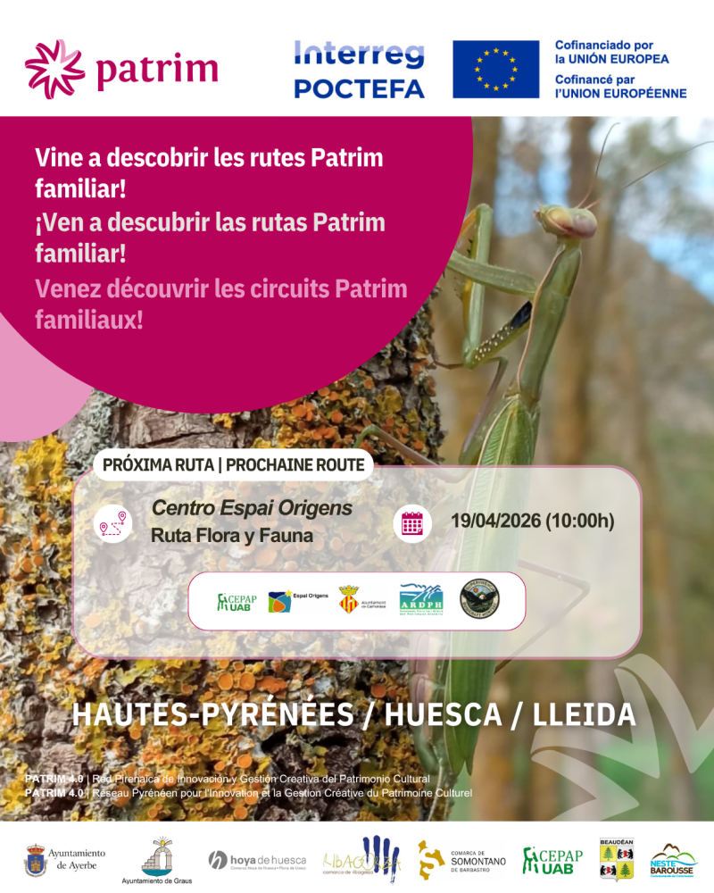 Flora i fauna, passat i present. Nova ruta Patrim Familiar!  19 d'abril 2026 a les 10h