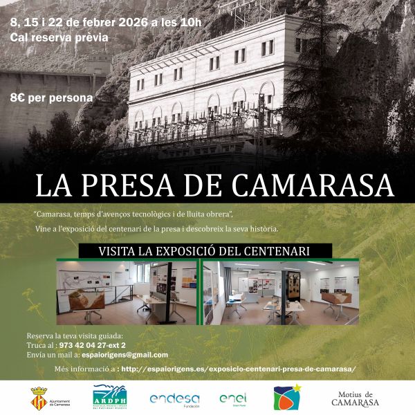 Visita a l'exposció del centenari de la Presa de Camarasa- Horaris  Febrer 2026