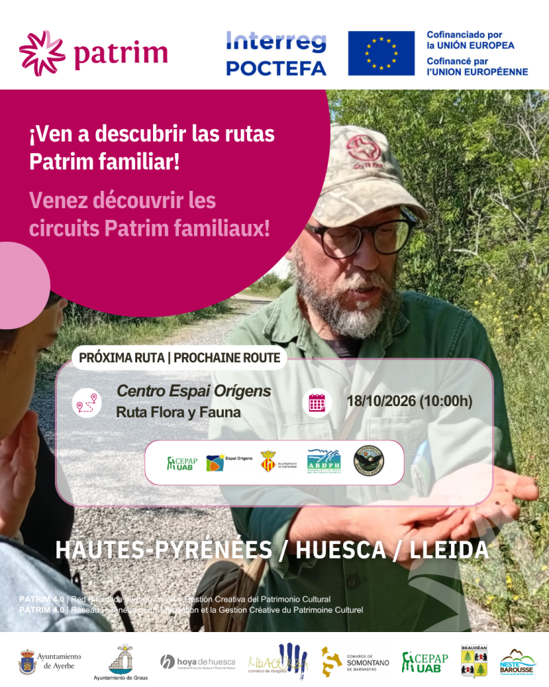 Flora i fauna, passat i present. Ruta  Patrim Familiar ! 18 d'octubre 2026 a les 10h